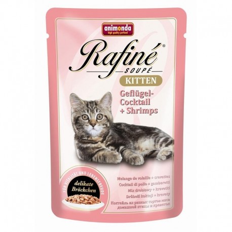 Animonda Rafine Soupe Kitten mix drobiowy, krewetki 100g