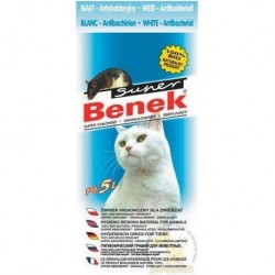 Super Benek Compact Line żwirek dla kotów antybakteryjny biały 5l